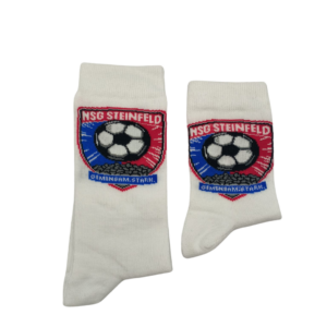 Socken weiss mit Wappen
