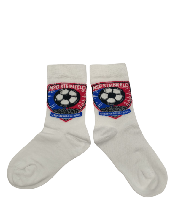 Socken weiss mit Wappen
