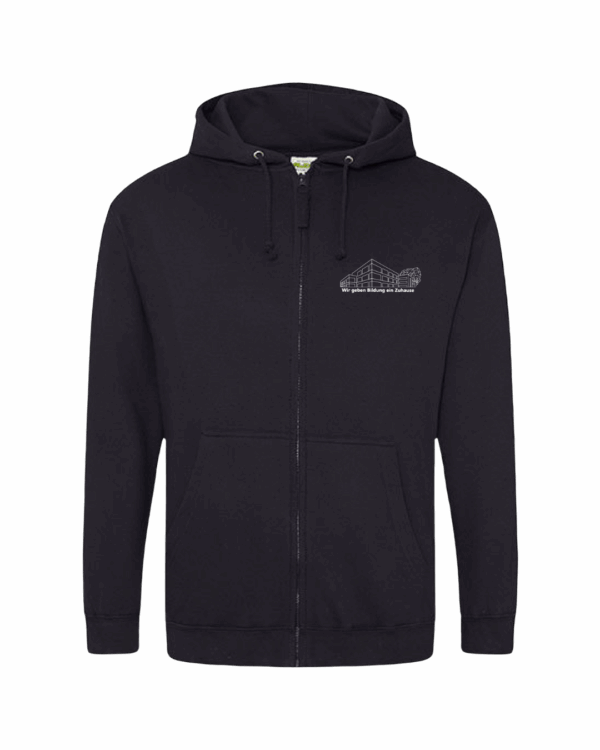 Zip-Hoodie schwarz unisex