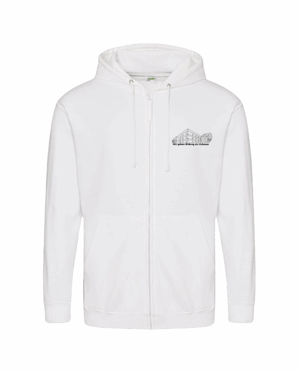 Zip-Hoodie weiß unisex